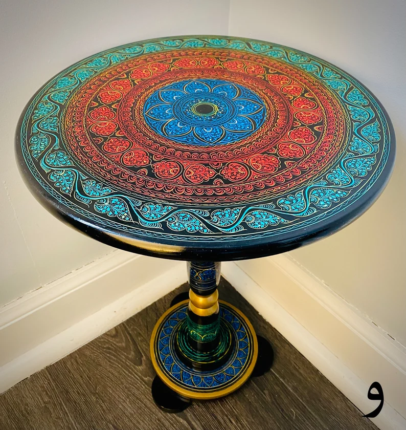 Woodycoozy “Handmade Wooden Calligraphy Art Table – Elegant Custom Decor for Home & Office”